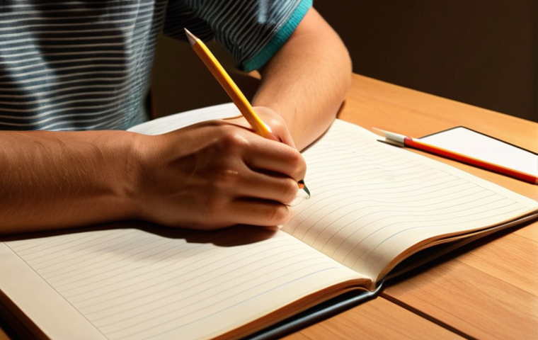 **

A meticulously organized study desk. Textbooks, practice exams, and handwritten notes are neatly arranged. A focused person is studying, highlighting important points in a textbook. Soft, warm lighting. The overall atmosphere is diligent and hopeful, representing dedicated exam preparation. "Studying hard for Fiber Technician Exam" is faintly visible on a notebook.

**