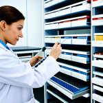 **

A professional female engineer in a fully clothed, modest lab coat, inspecting fiber samples in a bright, modern laboratory. Appropriate attire, safe for work, perfect anatomy, natural proportions, well-formed hands, proper finger count, professional photography, high quality, family-friendly.

**