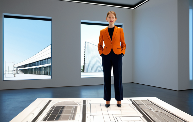 **

"A young professional architect, fully clothed in a modest, stylish blazer and slacks, standing in front of a large-scale architectural model in a bright, modern studio. Appropriate attire, safe for work, perfect anatomy, correct proportions, well-formed hands, natural pose, professional lighting, high resolution, family-friendly."

**