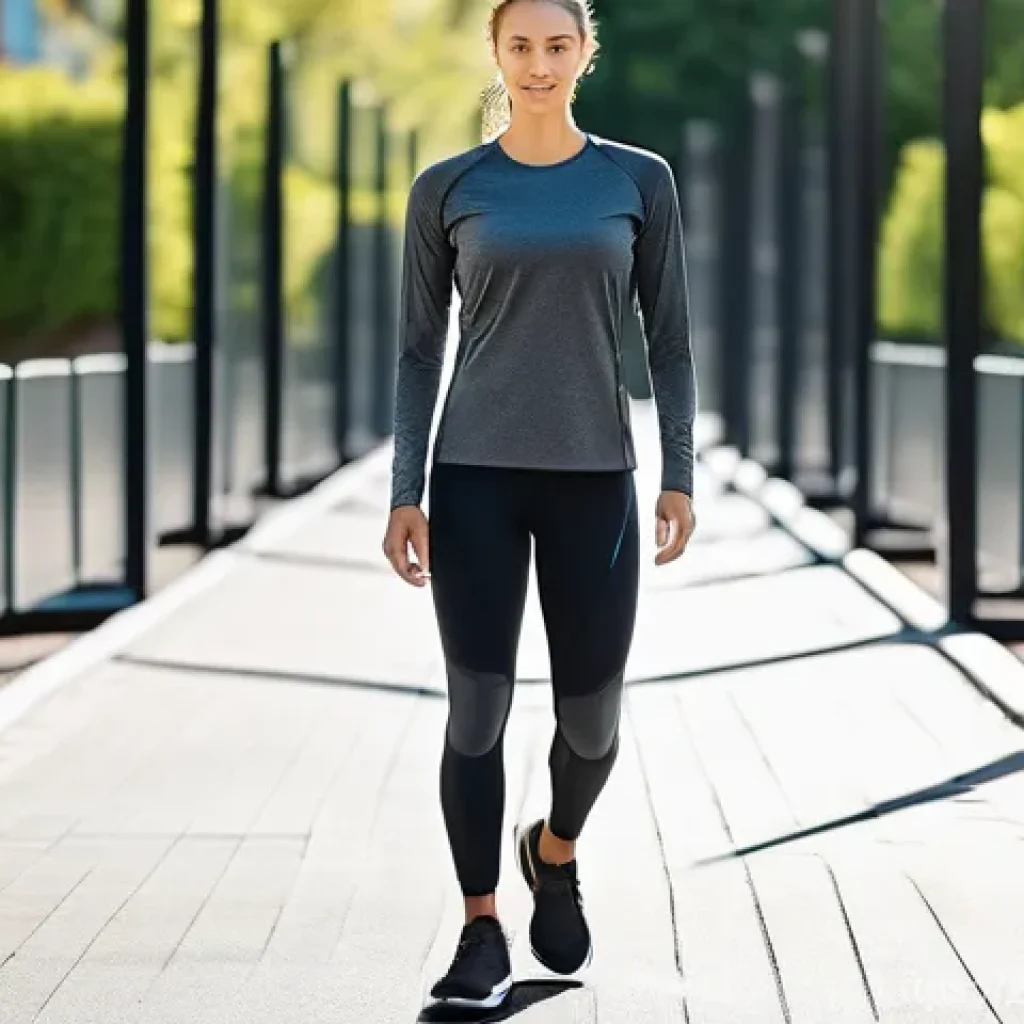 섬유기사와 산업 직무 연관성 - **Prompt 1: Intelligent Health Monitoring Sportswear**
    A dynamic, eye-level shot of a fit young ...