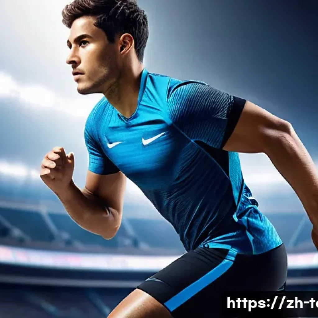 섬유기사와 관련 직업군의 전망 - **Prompt 1: Dynamic Smart Sportswear in Action**
"A fit male athlete, mid-20s, with a focused ex...