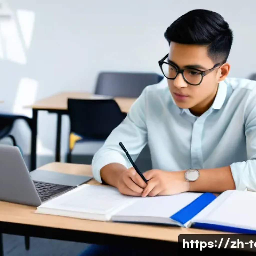 섬유기사 시험 준비 스터디 - **Image Prompt: "Focused Textile Engineer Student, Early Planning Stage"**
A young adult student...