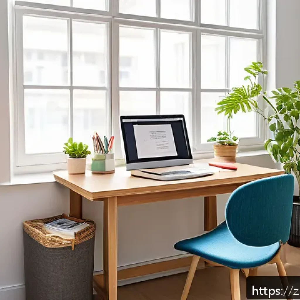 섬유기사 시험 준비 성공 사례 - A modern, clean study desk setup in a quiet, well-lit room designed for exam preparation. The desk f...