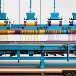 섬유기사와 시험 준비 단계별 가이드 - A detailed educational infographic illustrating the entire textile manufacturing process, from raw m...