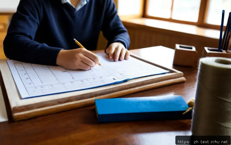 섬유기사 필기시험의 어려운 문제 대처법 - Photorealistic close-up of a focused adult textile engineering student solving a difficult written e...